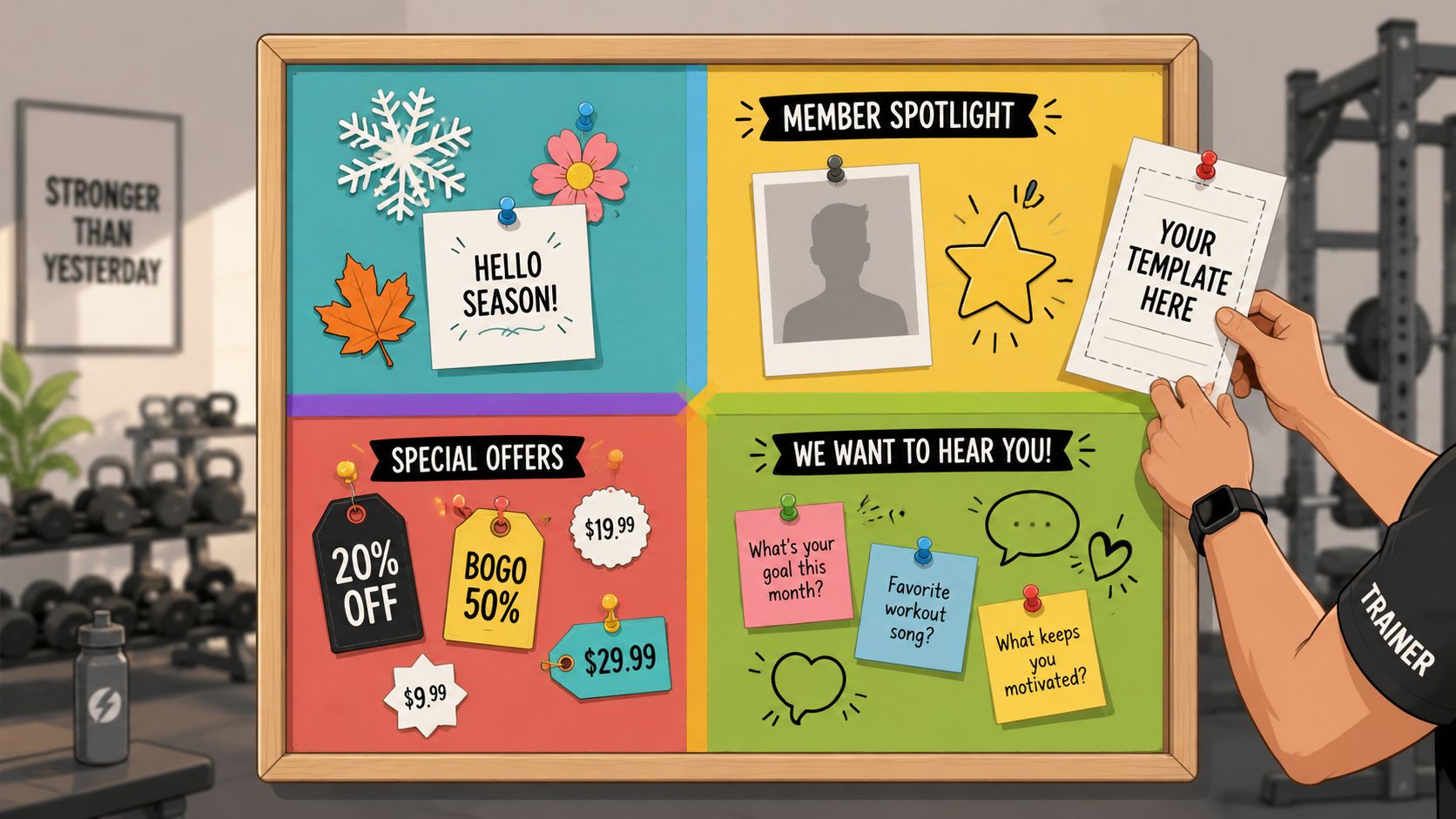 Gym Bulletin Board Ideas: Boost Engagement & Sales